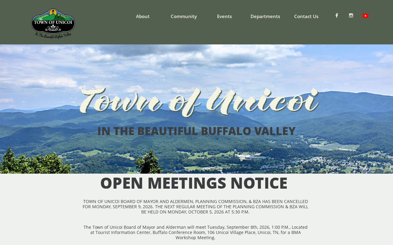 Unicoi court docket official town website contact route